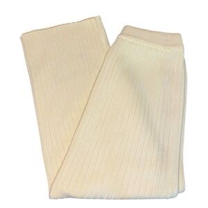 Butter Yellow Ribbed Knit Midi Skirt Women’s S Stretch Spring Summer Vacation